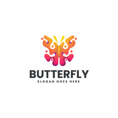 Butterfly Gradient Colorful Logo