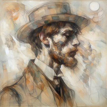 A collection of artistic portraits of men and women. Each portrait shows a person with expressive details and neutral backgrounds, highlighting the subjects' features and emotions.