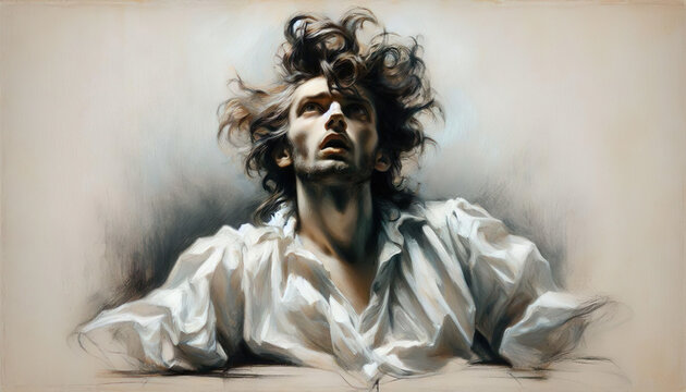 A collection of artistic portraits of men and women. Each portrait shows a person with expressive details and neutral backgrounds, highlighting the subjects' features and emotions.