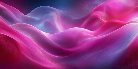 Obraz premium Vivid pink and purple wavy Valentine-inspired background, exuding romance, passion, and bold dynamic flow