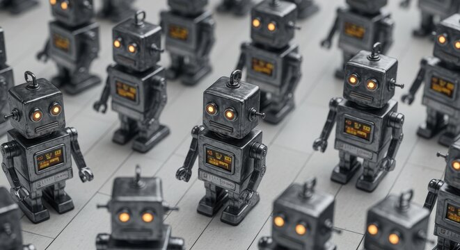 AI Robot vs Alien, AI, Robots and androids. AI Taking over the world, the concept of confrontation between humanity and artificial intelligence, alien invasion