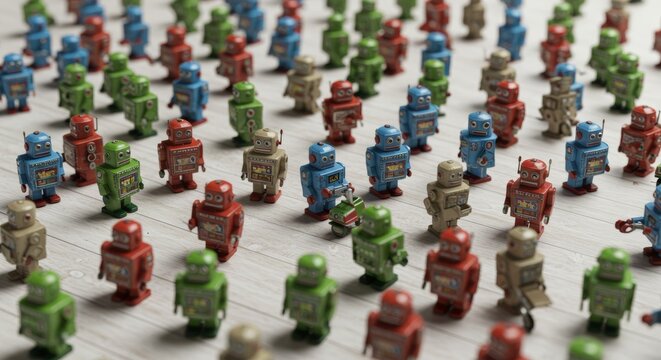 AI Robot vs Alien, AI, Robots and androids. AI Taking over the world, the concept of confrontation between humanity and artificial intelligence, alien invasion