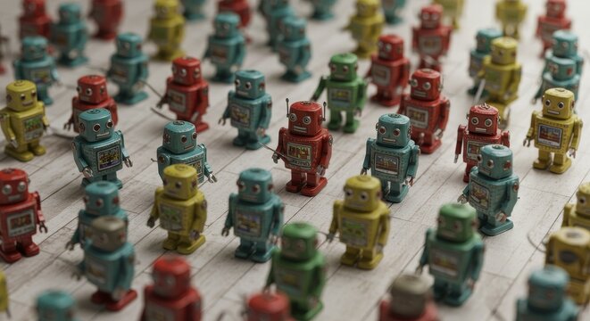 AI Robot vs Alien, AI, Robots and androids. AI Taking over the world, the concept of confrontation between humanity and artificial intelligence, alien invasion