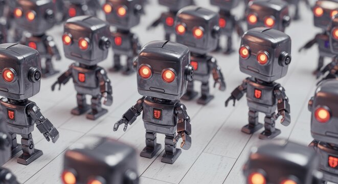 AI Robot vs Alien, AI, Robots and androids. AI Taking over the world, the concept of confrontation between humanity and artificial intelligence, alien invasion