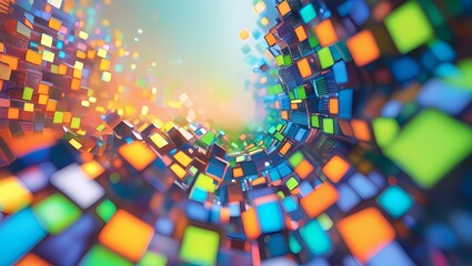 Obraz premium colorful pixelated abstract background and textures