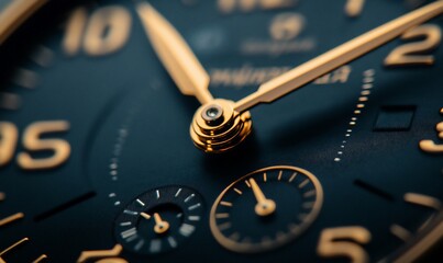 Close-up of a stylish watch face showcasing intricate details and craftsmanship.