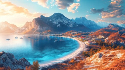 Obraz premium Gorgeous 8K wallpaper of Thailand with a breathtaking picture of boats