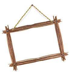 Cadre en fagotins de bois