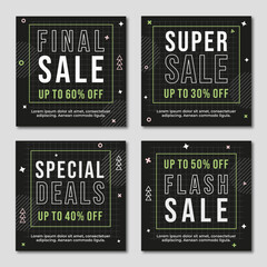 modern square sale banner template