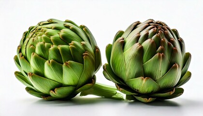 the artichoke on a white background