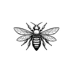 vintage bee vector