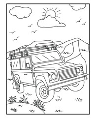 Car coloring page for kids