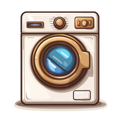 Brown icon of Laundry isolated on a transparent background Minimalist flat icon, vector logo style sign clipart on a no background png