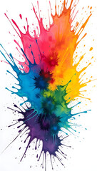 Vibrant rainbow splatter paint abstract art HD phone wallpaper
