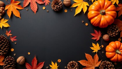 Thanksgiving-Themed Autumn Still Life.Gratitude. Tradition. Nature’s bounty.Seasonal designs, festive invitations, Thanksgiving promotions, holiday decor concepts.