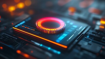 Obraz premium Tech lab innovation dynamic visualization and futuristic art design