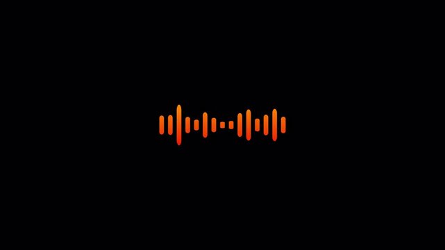 Audio sound waveform animation, Animated sound waveform spectrum with transparent background, Sound audio equalizer animation, Speech wave, sound wave,  Audio spectrum