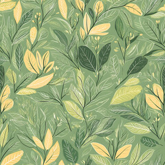 floral flower and leaf elements modern doodle illustrator seamless pattern for wallpaper or background