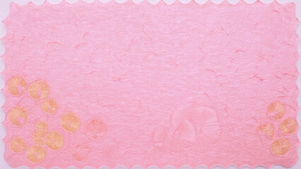 かわいいピンクの和紙背景