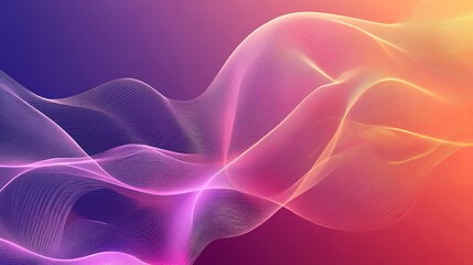 Obraz premium Abstract Pink and Orange Wave Pattern Design