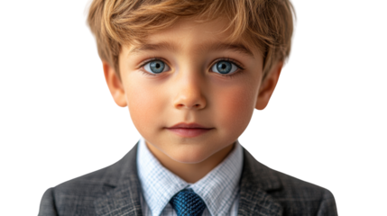 portrait of a child isolated on white background