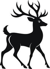 A deer black silhouette