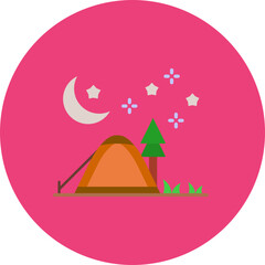 Night camping Icon