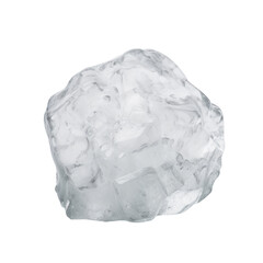 Naklejka premium Transparent Ice Ball Isolated on Transparent Background