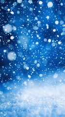 Obraz premium Winter background with snowflakes and bokeh. Christmas background