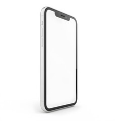 Very aesthetic and nice holding mobile phone screen mockup with white background
