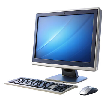 computer monitor With keyboard and mouse