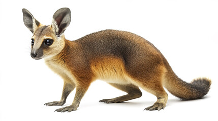 Fototapeta premium full body kangaroo standing on solid white background, showcasing its unique features