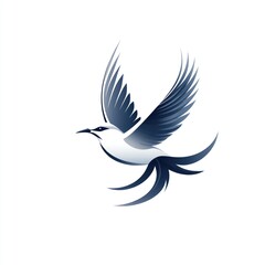 Obraz premium A stylized bird in flight, symbolizing freedom and elegance.