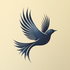 Fototapeta premium A stylized bird in flight, symbolizing freedom and grace.