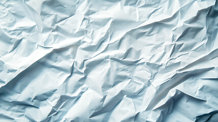Fototapeta premium Crumpled white paper with intricate textures captured in detail. 