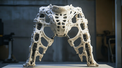 Robotic Exoskeleton Prototype 4D Printed Technology Design Functionality Cinematic