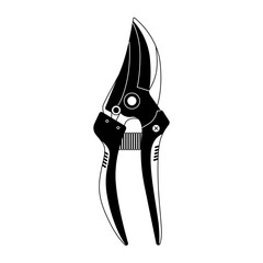 garden tool elements in modern decoration style, garden tool-themed vector illustration. Monochrome style.