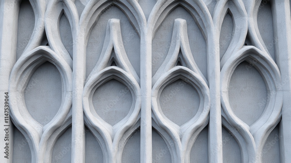 Poster the image features intricate stonework with elegant, symmetrical patterns, showcasing a blend of art