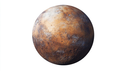 Fototapeta premium Exploration of distant celestial body with unique surface textures and colors. 