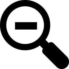 Magnifying Glass simple icon.Magnifying glass or search icon in simple and stroke style.Search magnifying glass flat icon for apps and websites. Magnifier loupe sign.magnifying glass silhouette shape.