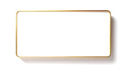 A simple golden frame with a blank background, providing a clean and elegant canvas for future messages or artwork, highlighting minimalist design.