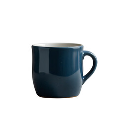 Blue cup of coffee on isolated 