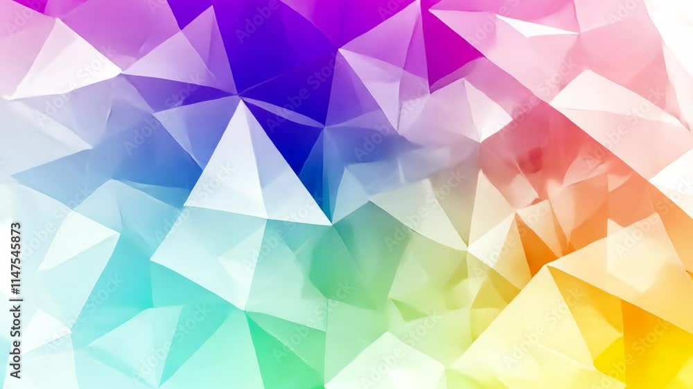 Poster colorful geometric pattern with vibrant hues creating an abstract design