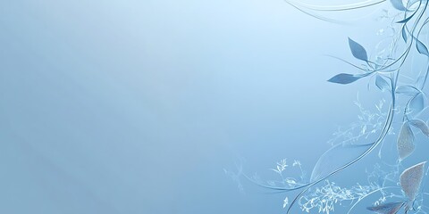 Abstract Blue Floral Design on a Soft Background