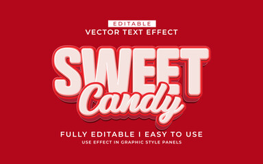 3d editable sweet text effect style typography