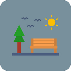 Naklejka premium Park Icon