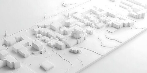 3D Model of a Cityscape, Urban Planning, Architectural Design
