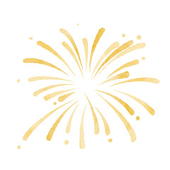 Watercolor painting fireworks for new year celebration