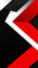 Geometric abstract design with sharp angles and intersecting lines in bold black, red, and white colors, creating a dynamic and edgy HD phone wallpaper

