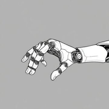 Robotic Hand clip art preview